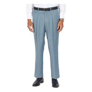 TAYION BY MONTEE HOLLAND Mens Teal Pleated Stretch Suit Separate Pants 30 X 32